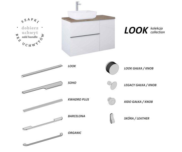 Elita Szafka Pod Umywalkę Look 100 2S Czarny Mat