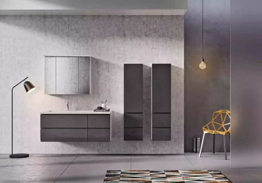 Oristo BRYLANT UNI Szafka z umywalką 80 cm czarny mat